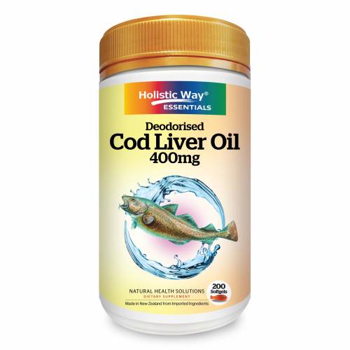 Holistic Way Essentials Cod Liver Oil (200 Softgels)