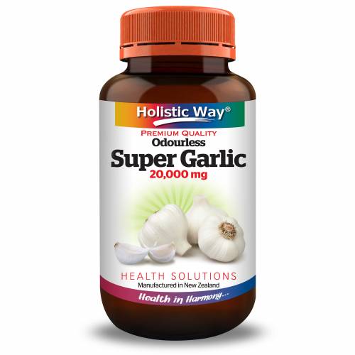 Holistic Way Odourless Super Garlic (60 Vegetarian Capsules)
