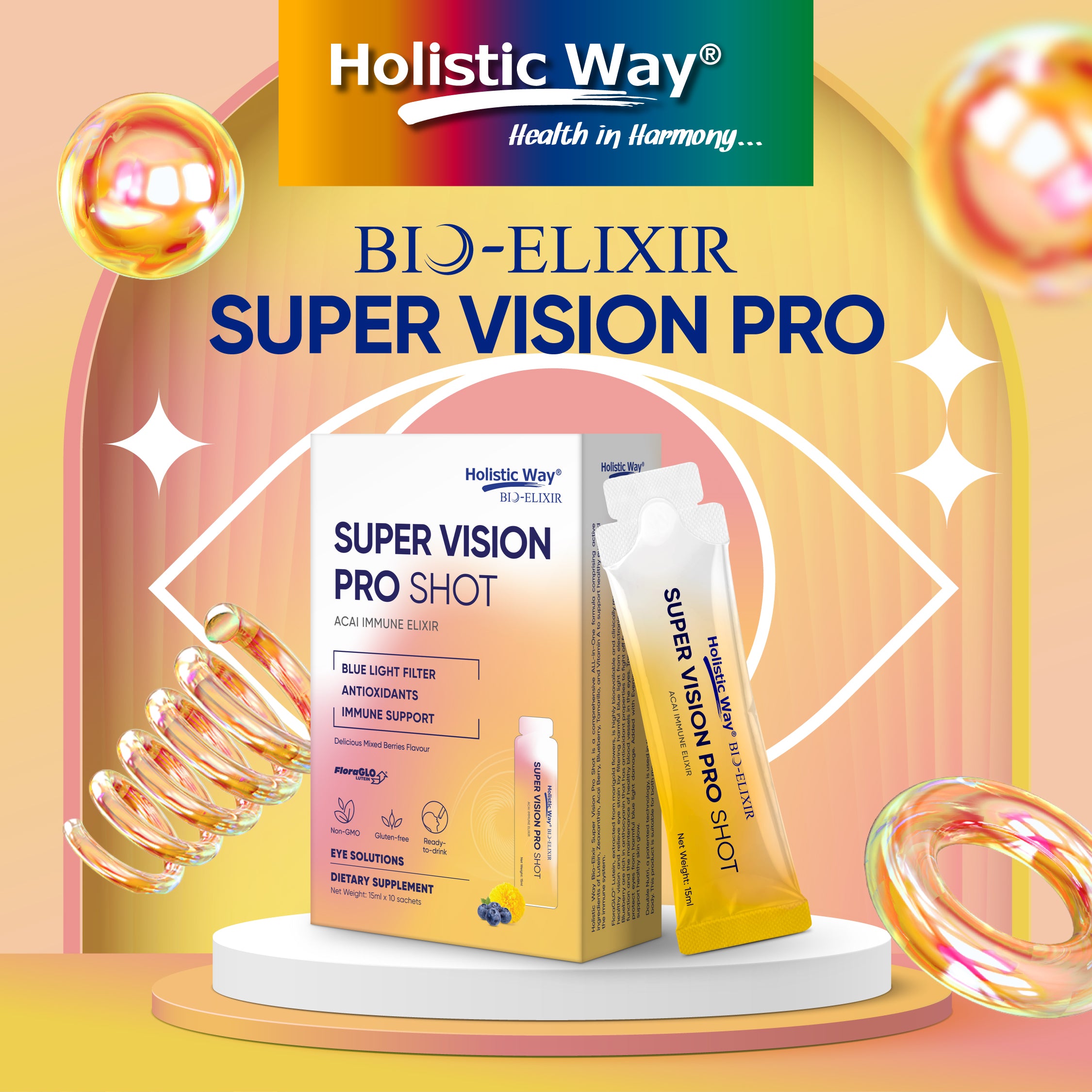 Holistic Way Bio-Elixir Super Vision Pro Shot (10 Sachets)