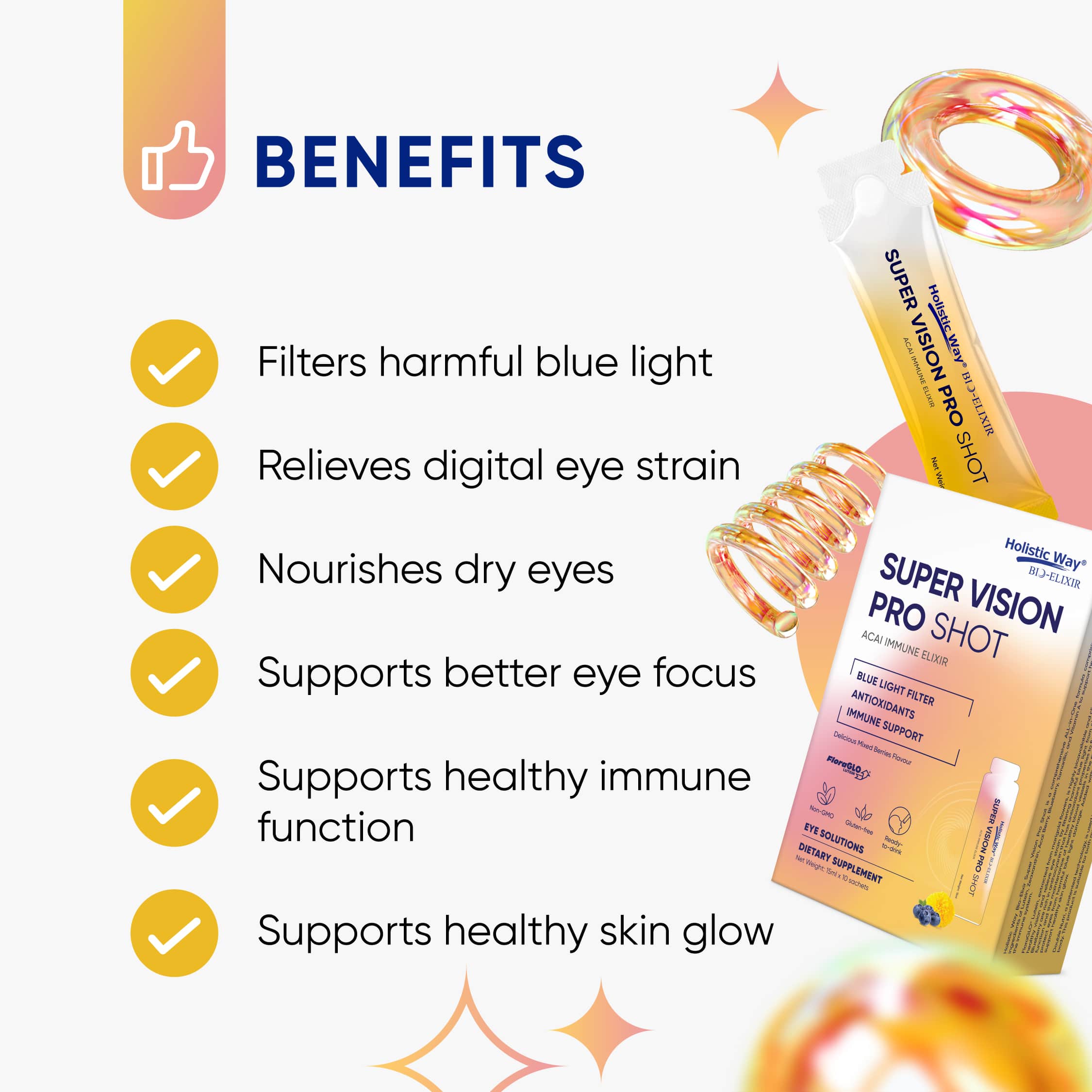 Holistic Way Bio-Elixir Super Vision Pro Shot (10 Sachets)