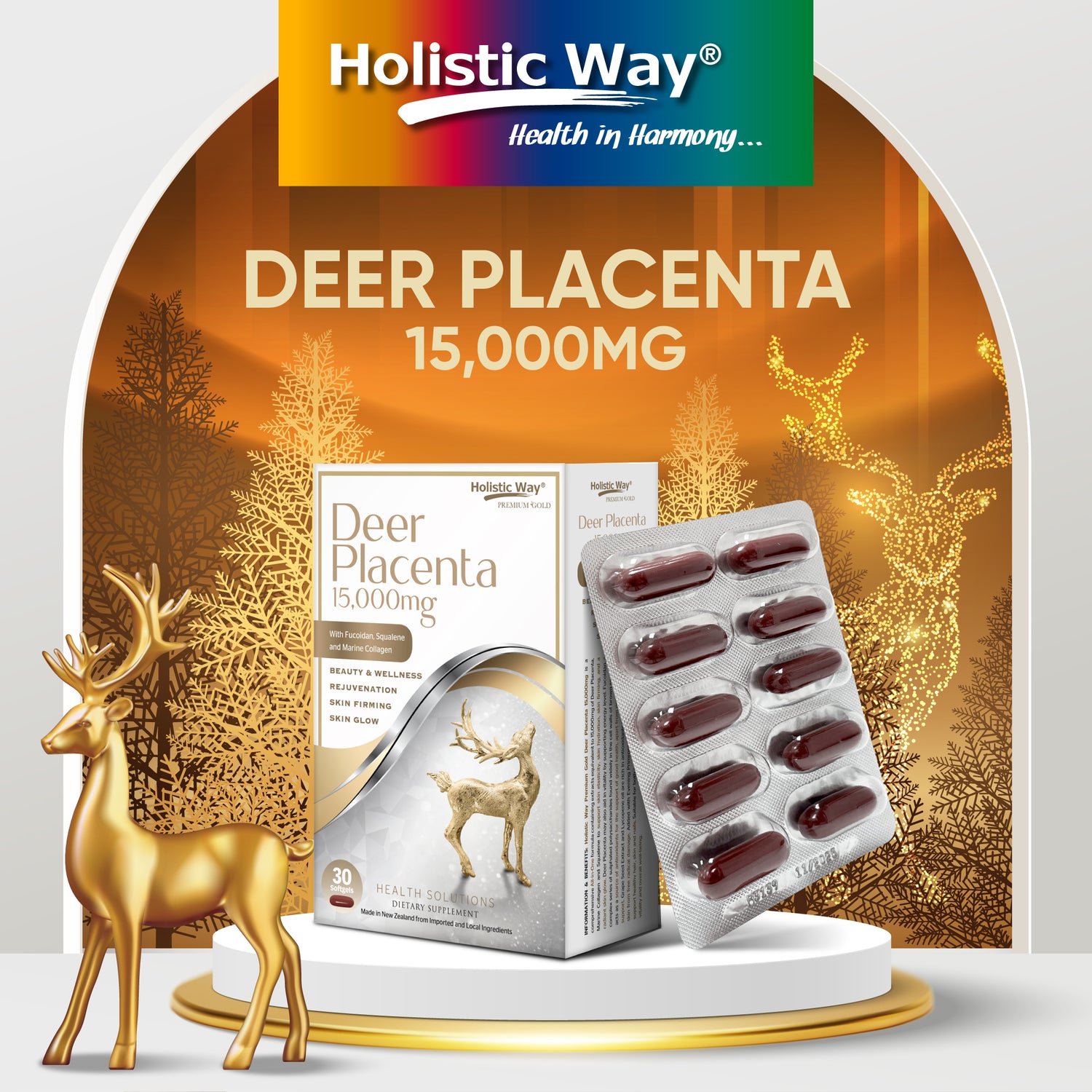 Deer Placenta 15,000mg (Exp Apr'27)