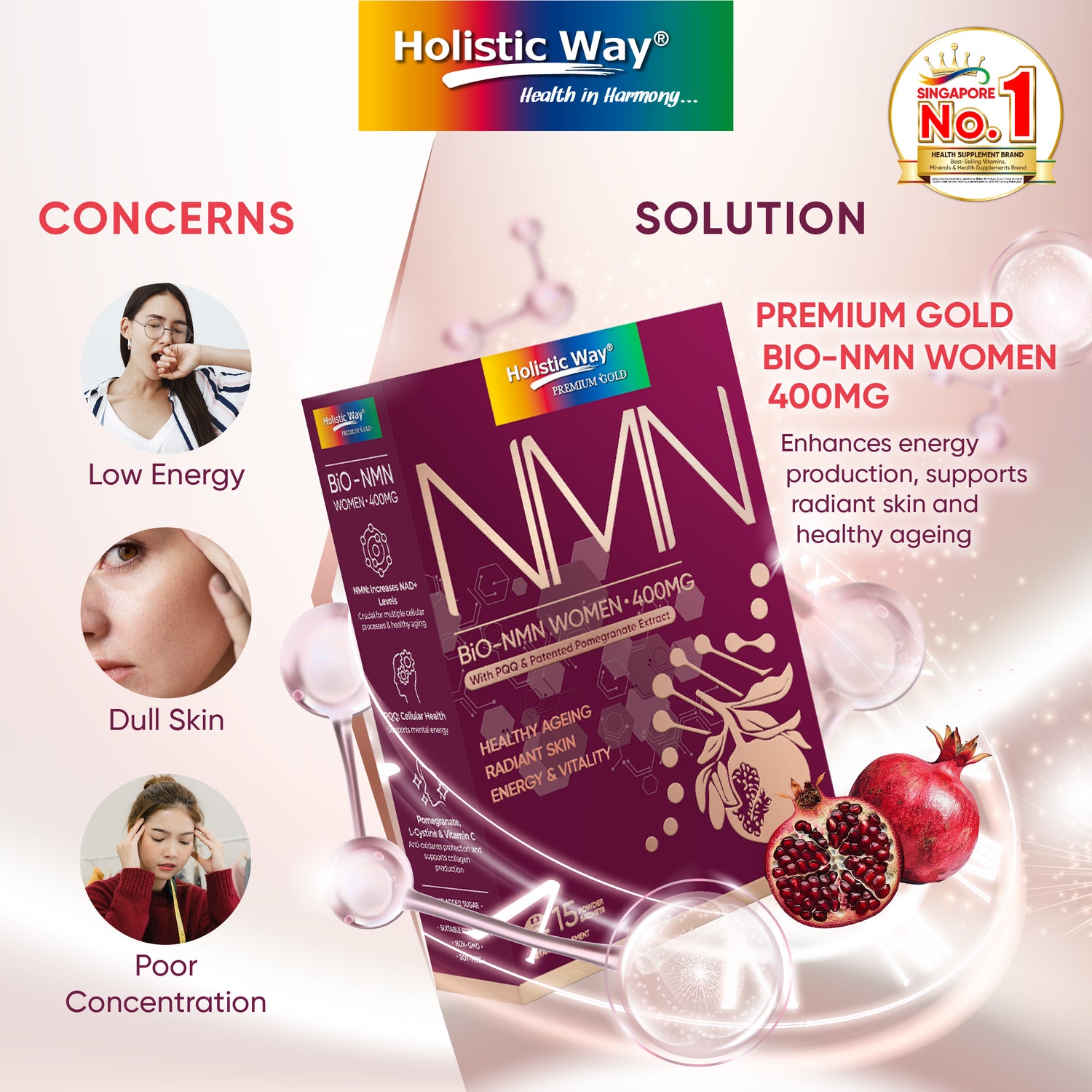 Bio-NMN Women  400mg ( 1 Month Supply )