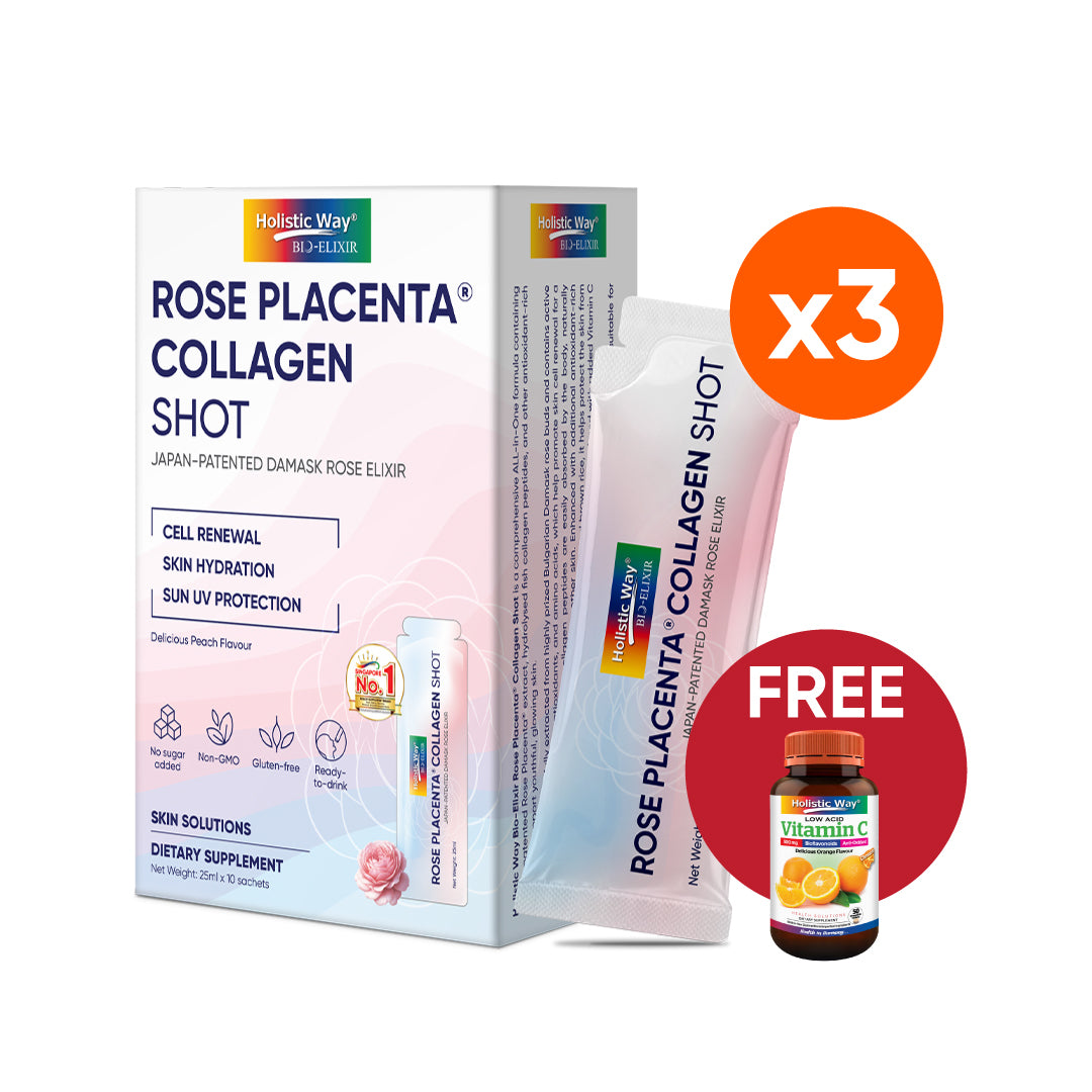 Holistic Way Bio-Elixir 玫瑰胎盘胶原蛋白饮 (10 包)