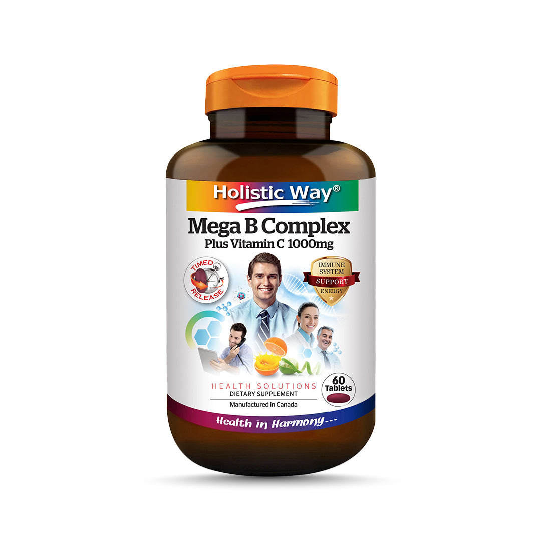 Holistic Way Mega B Complex Plus Vitamin C 1000mg (60 Tablets)