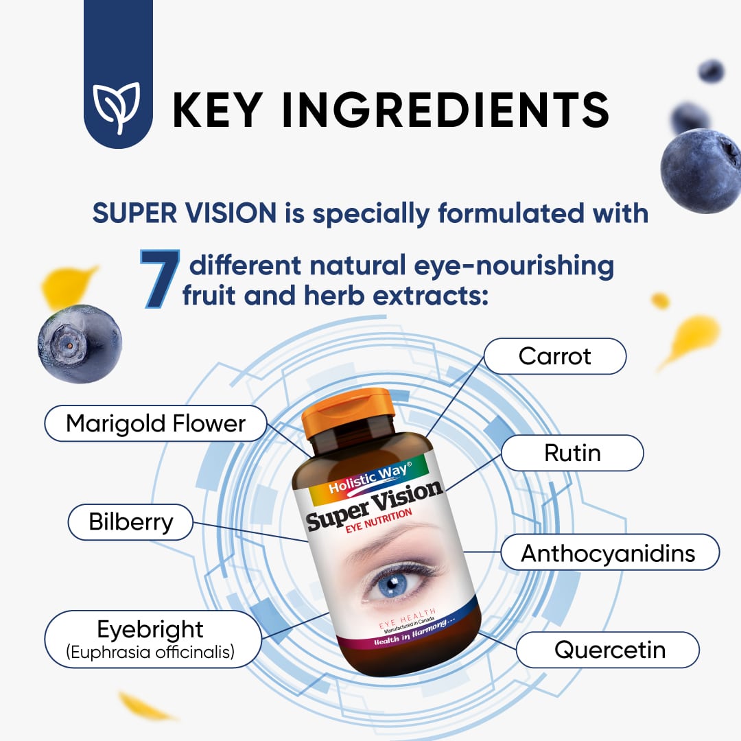 Govision Supplement Holistic Way Super Vision — Eye Nutrition (90 Capsules)